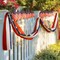 Large Patriotic American Flag Bunting (1-Pack) - Red, White, and Blue Pleated Fan Banner with Stars and Stripes - Heavy-Duty Half-Moon Decoration for 4th of July, Memorial Day, and Front Porch Fences